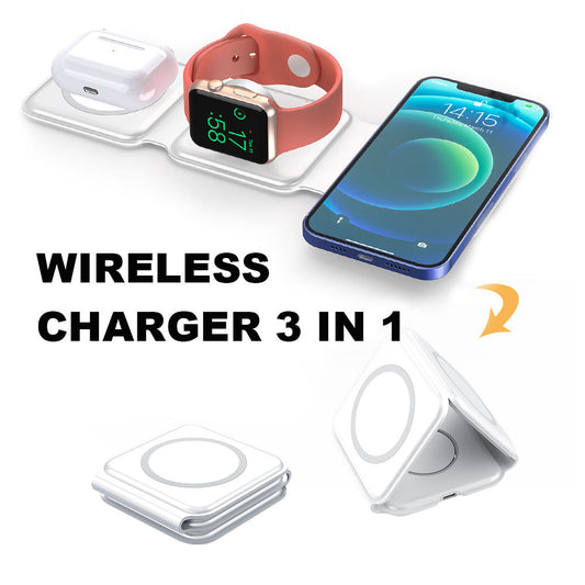 Magnetic Wireless Charger Mobile Phone Watch Headset Portable Fast Charging - Fayaat 
