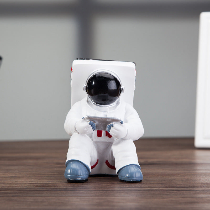 Simple Astronaut Mobile Phone Stand Student Desktop Holder Cute Spaceman Cell Phone Holder Creative Gift Small Desk Decoration - Fayaat 