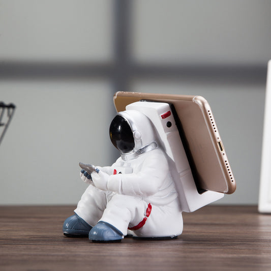 Simple Astronaut Mobile Phone Stand Student Desktop Holder Cute Spaceman Cell Phone Holder Creative Gift Small Desk Decoration - Fayaat 