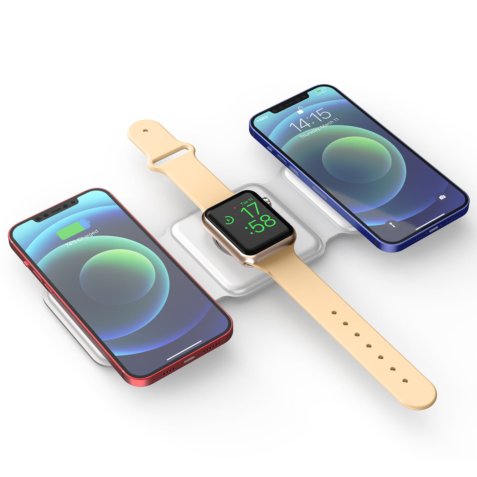Magnetic Wireless Charger Mobile Phone Watch Headset Portable Fast Charging - Fayaat 
