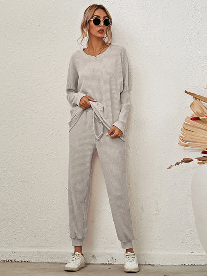 Women's Long-Sleeved Loose Loungewear Pajamas