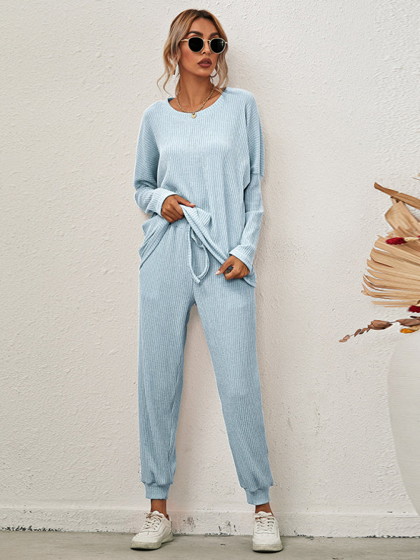 Women's Long-Sleeved Loose Loungewear Pajamas