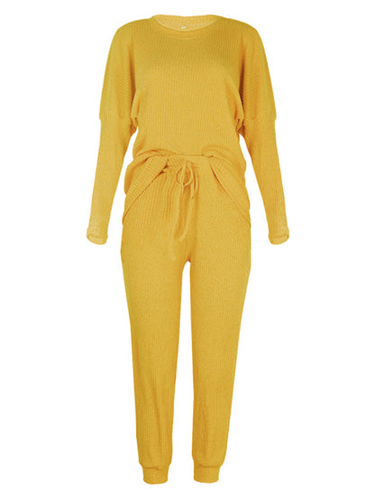 Women's Long-Sleeved Loose Loungewear Pajamas