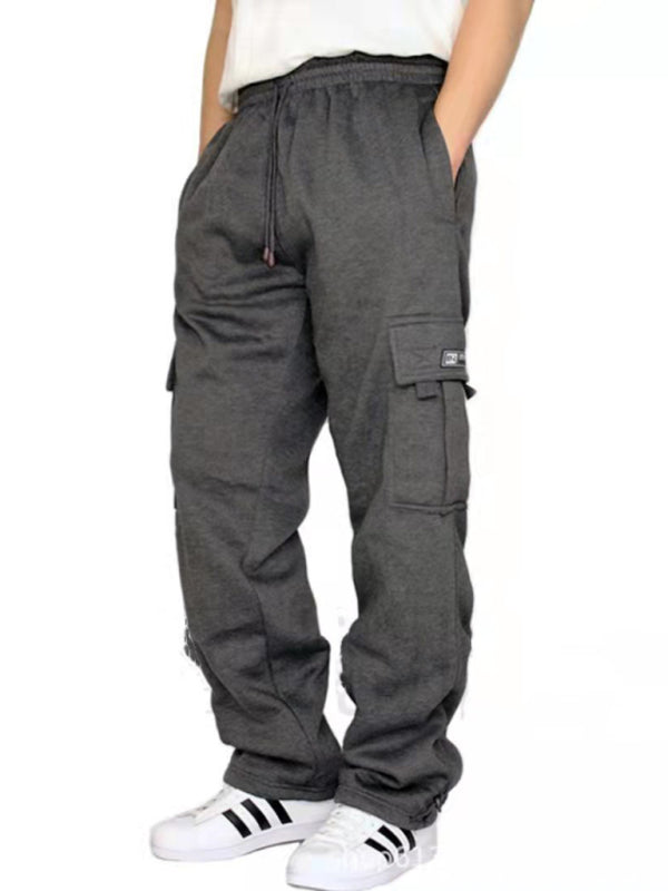 New sports and leisure loose foot multi-pocket tether men's loose overalls trousers - Fayaat 