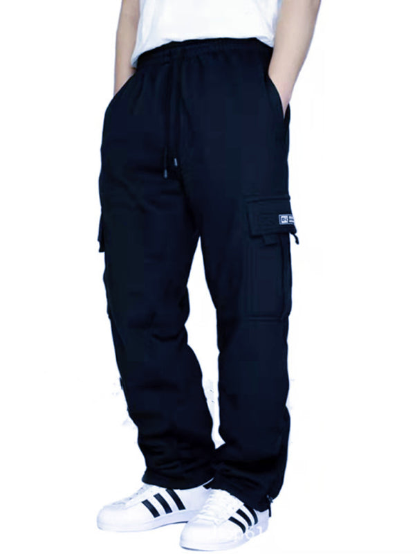 New sports and leisure loose foot multi-pocket tether men's loose overalls trousers - Fayaat 