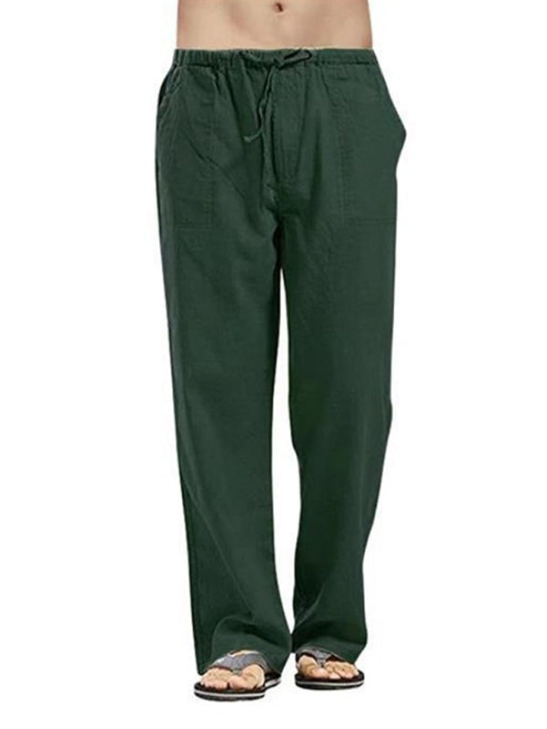 Men's woven all-match linen casual trousers - Fayaat 