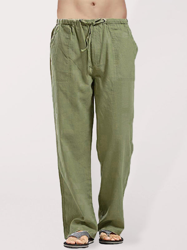 Men's woven all-match linen casual trousers - Fayaat 