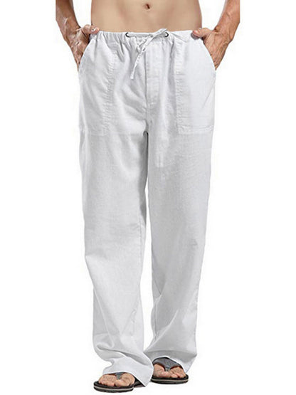 Men's woven all-match linen casual trousers - Fayaat 