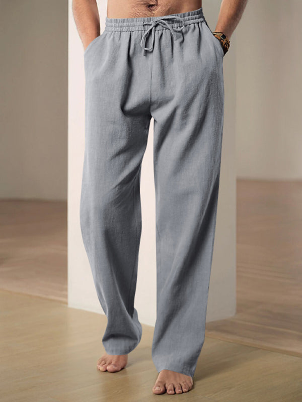 Men's Breathable Linen Loose Casual Sports Trousers