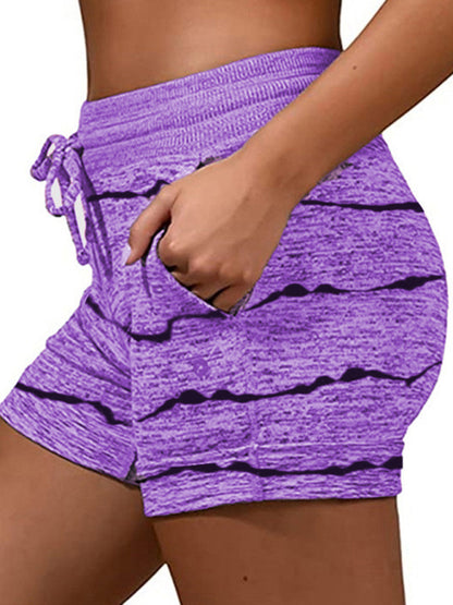 Ladies Casual Fashion Waist Stretch Shorts